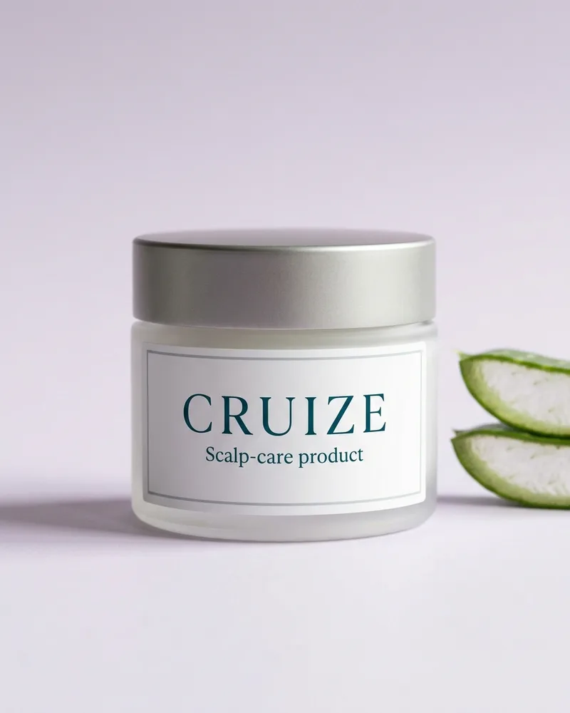 Illustrative pack for Scalp Revival Charcoal + Coconut Oil Micro-Exfoliating Scalp Scrub Shampoo, with a CRUIZE label. Not the real product or its packaging.