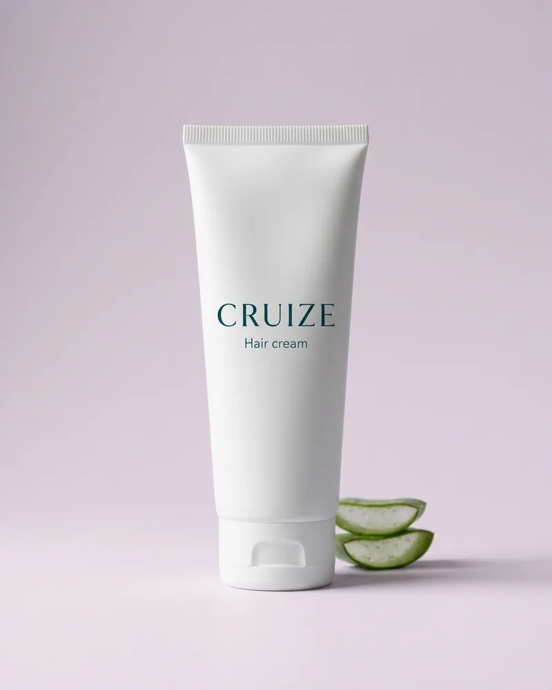 Illustrative pack for Avocado Curling Cream, with a CRUIZE label. Not the real product or its packaging.