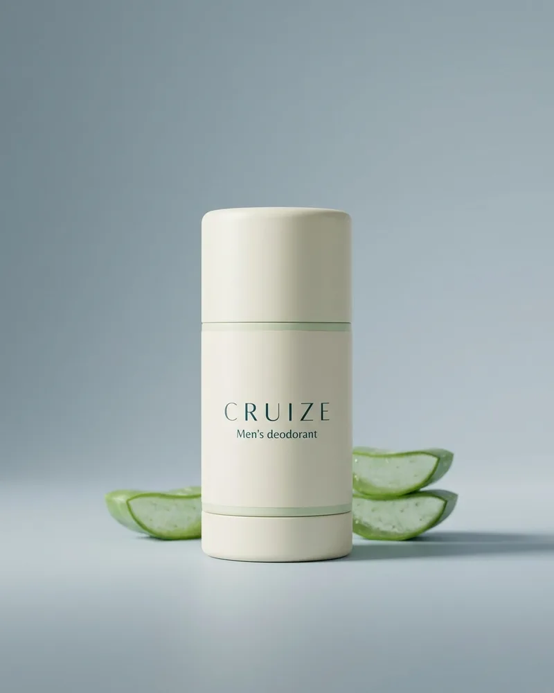 Illustrative pack for Homme Extreme-Control Anti-Perspirant Roll-On for Sensitive Skin, with a CRUIZE label. Not the real product or its packaging.