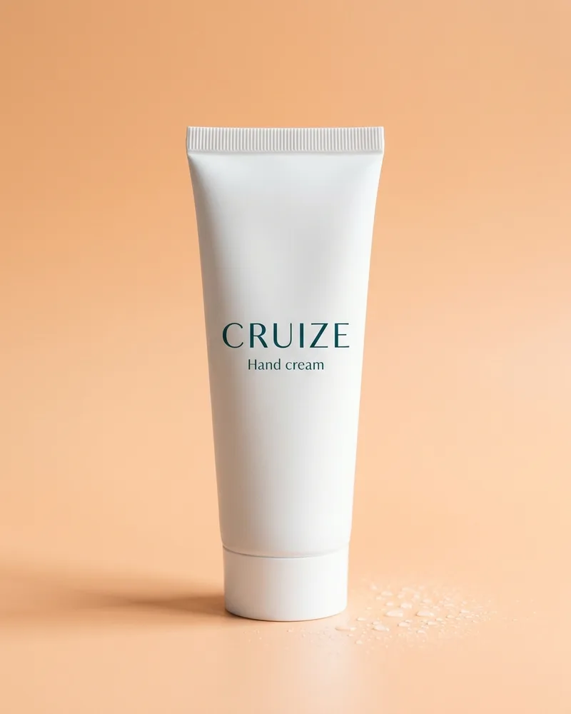 Illustrative pack for Deep Comfort Hand and Cuticle Cream, with a CRUIZE label. Not the real product or its packaging.