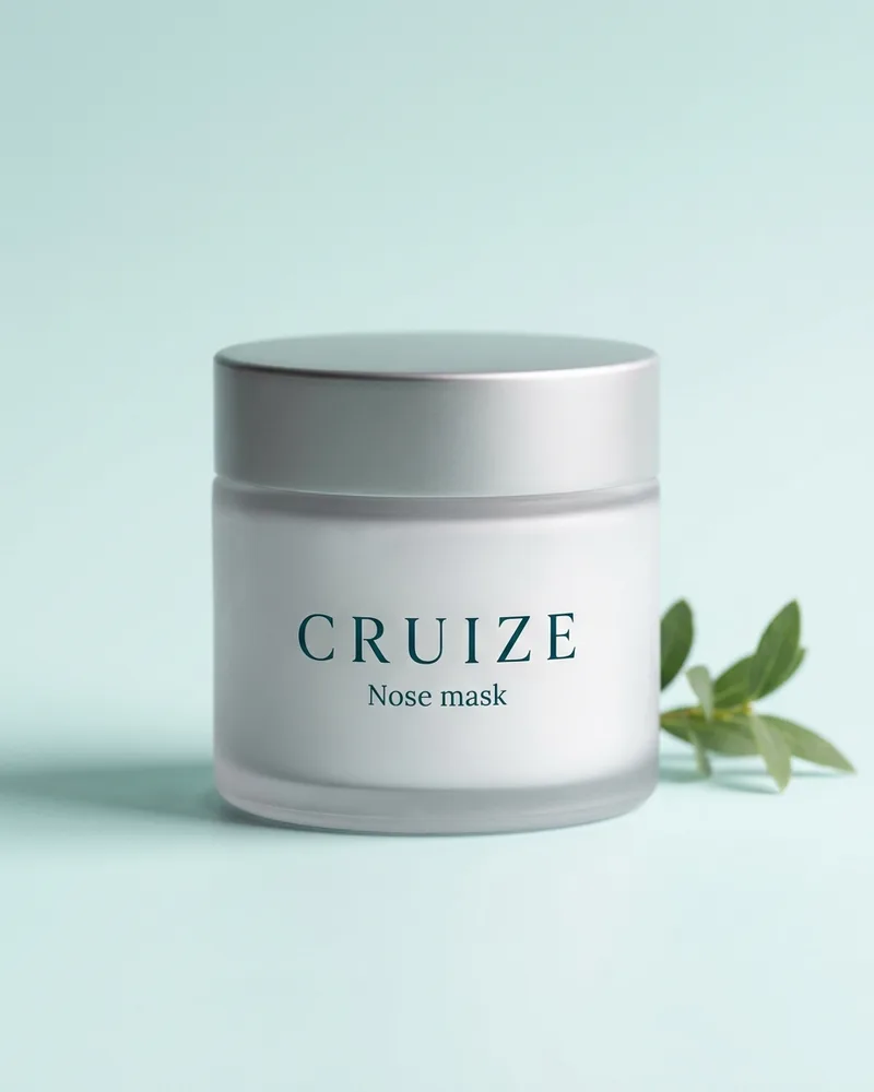 Illustrative pack for Charcoal Nose Pore Strips, with a CRUIZE label. Not the real product or its packaging.