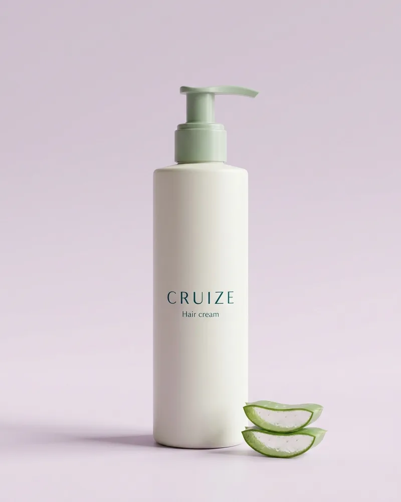 Illustrative pack for Coconut & Hibiscus Curl Enhancing Smoothie, with a CRUIZE label. Not the real product or its packaging.