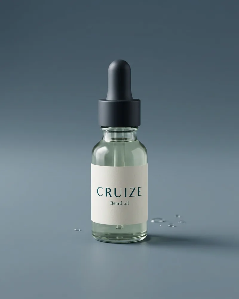 Illustrative pack for Beard Oil, with a CRUIZE label. Not the real product or its packaging.