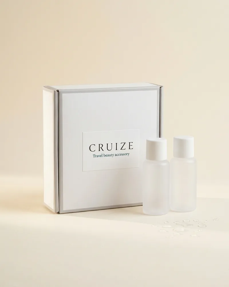 Illustrative pack for Along For The Glide 6-Piece Travel Brush Set, with a CRUIZE label. Not the real product or its packaging.