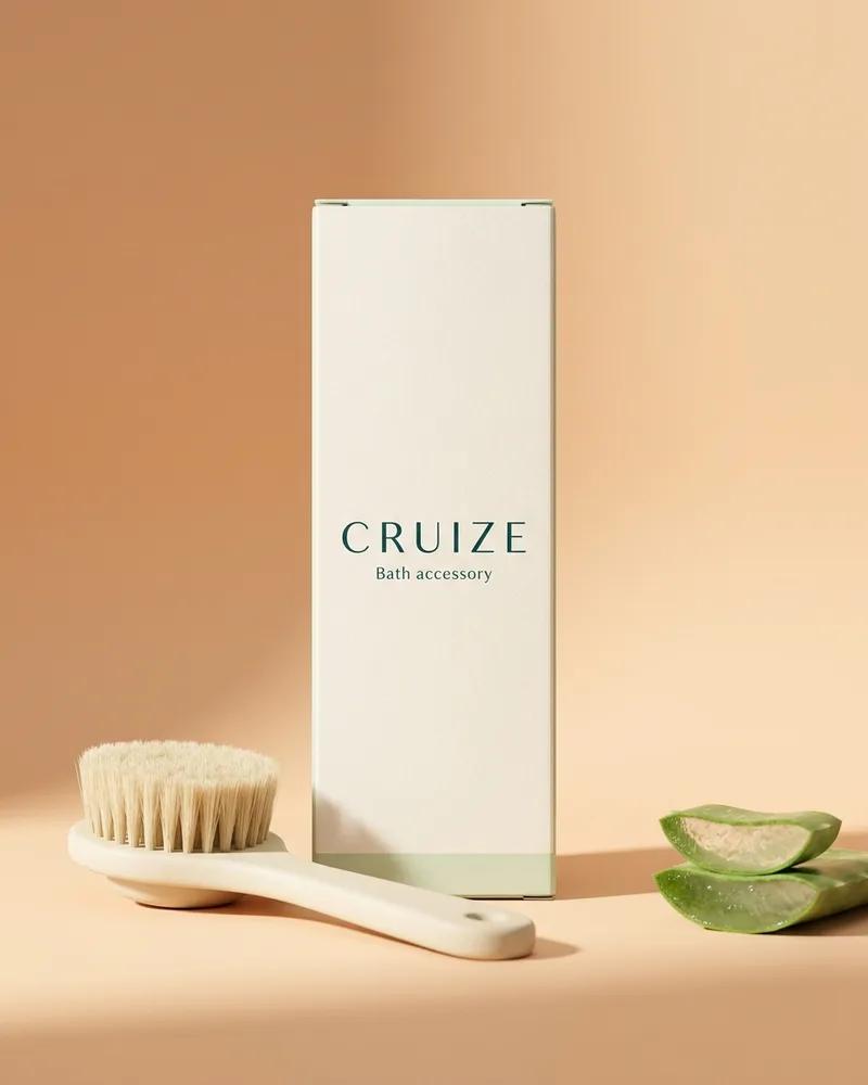 Illustrative pack for Bamboo Body Brush, with a CRUIZE label. Not the real product or its packaging.