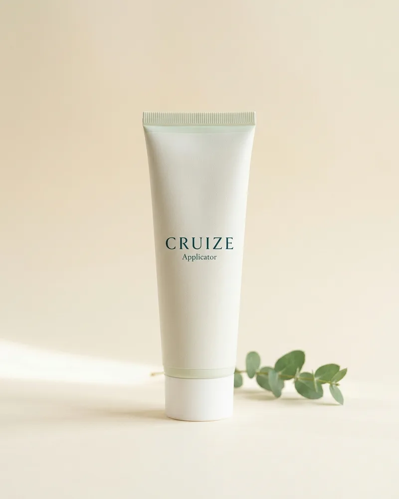 Illustrative pack for M103 Angled Cream & Liquid Foundation Brush, with a CRUIZE label. Not the real product or its packaging.