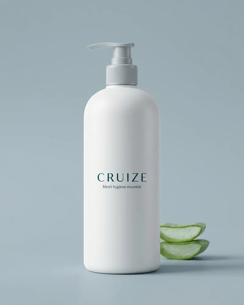 Illustrative pack for Lemon & Bergamot Shower Gel, with a CRUIZE label. Not the real product or its packaging.