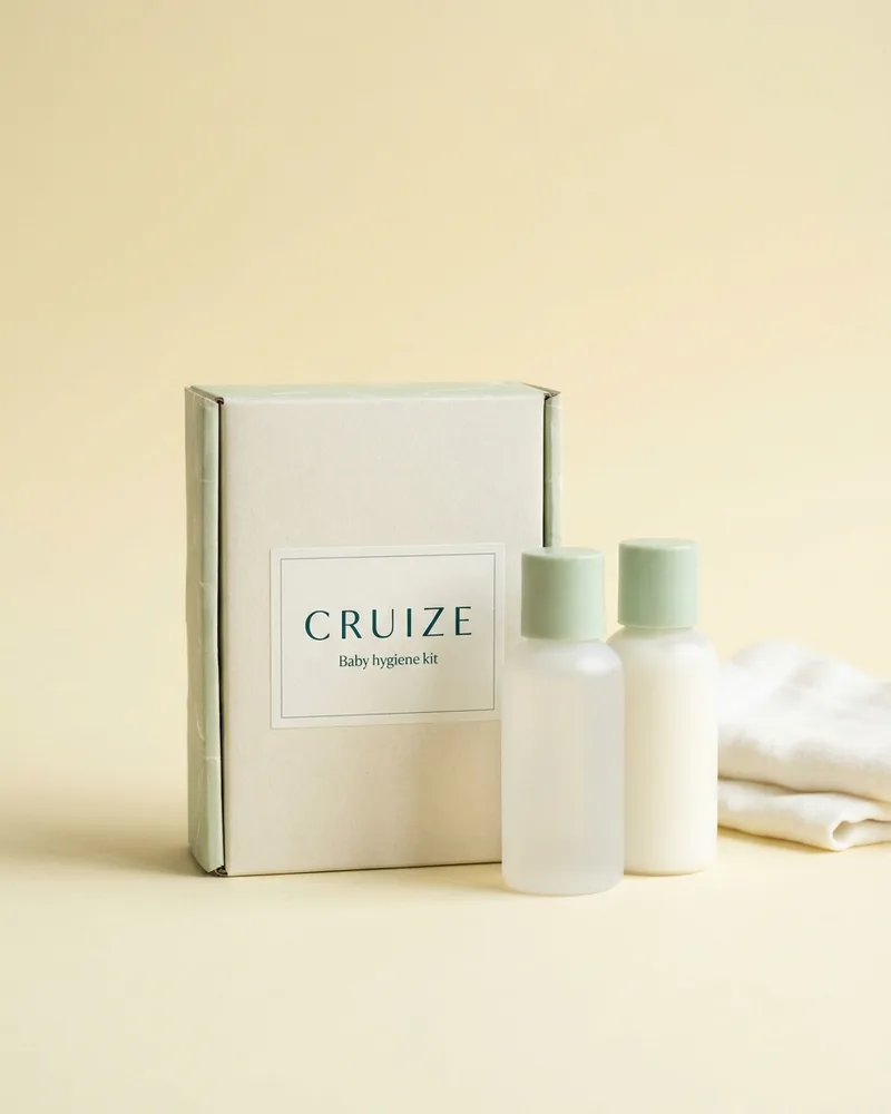 Illustrative pack for Baby Shampoo & Body Wash Twin Pack, with a CRUIZE label. Not the real product or its packaging.