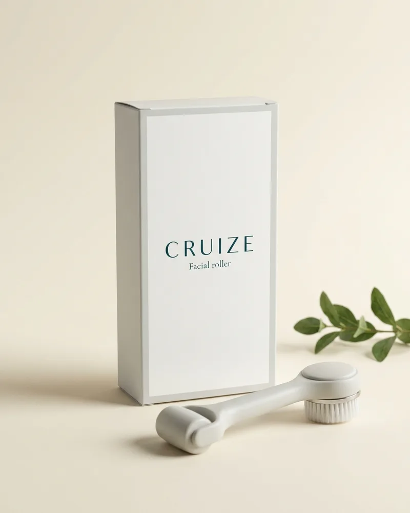 Illustrative pack for HD Rose Quartz Resin Roller & Gua Sha, with a CRUIZE label. Not the real product or its packaging.