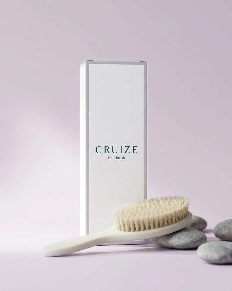 Illustrative pack for Scalp Massaging Brush, with a CRUIZE label. Not the real product or its packaging.