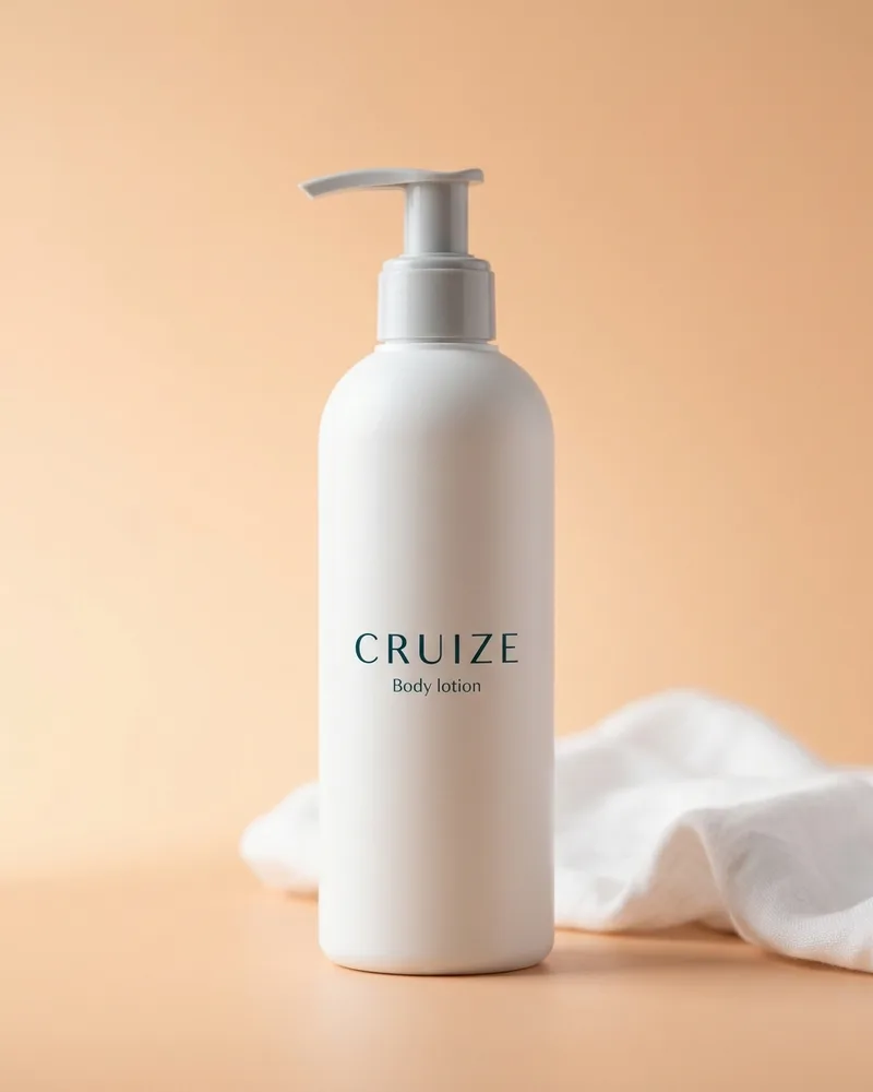 Illustrative pack for Skin Food Body Lotion, with a CRUIZE label. Not the real product or its packaging.