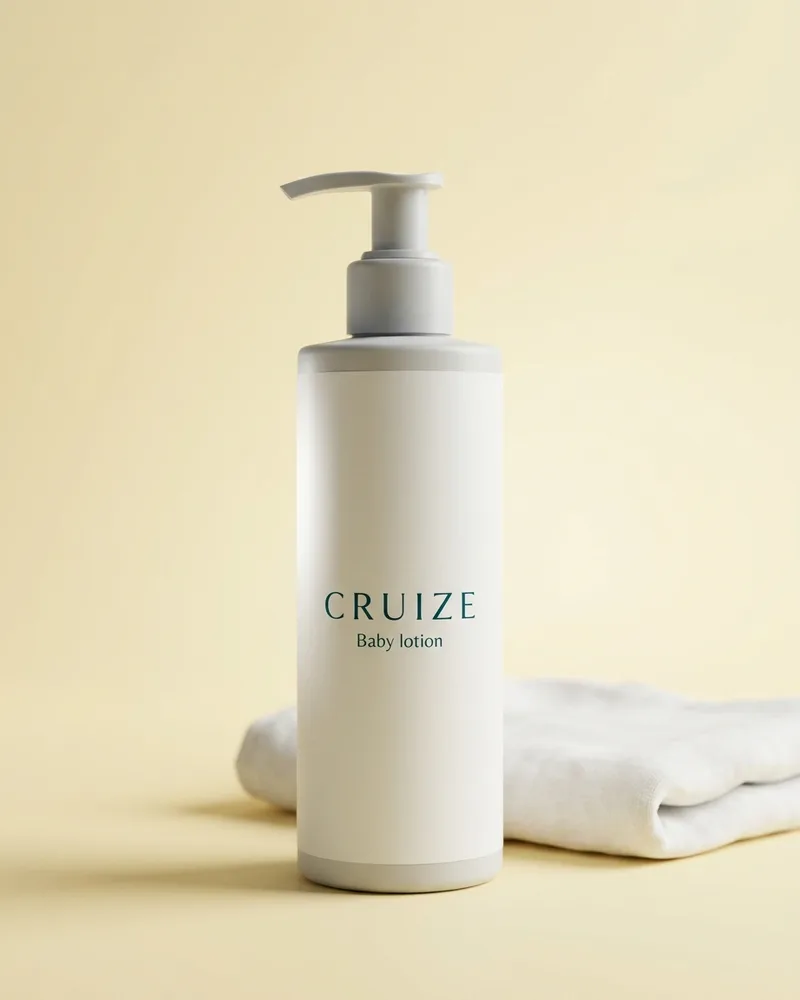 Illustrative pack for Hydra Bebe Body Lotion, with a CRUIZE label. Not the real product or its packaging.
