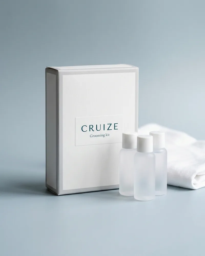 Illustrative pack for Men Expert Hydrating Essentials Gift Set: Shower Gel, Cleanser and Moisturiser Complete Grooming Trio, with a CRUIZE label. Not the real product or its packaging.