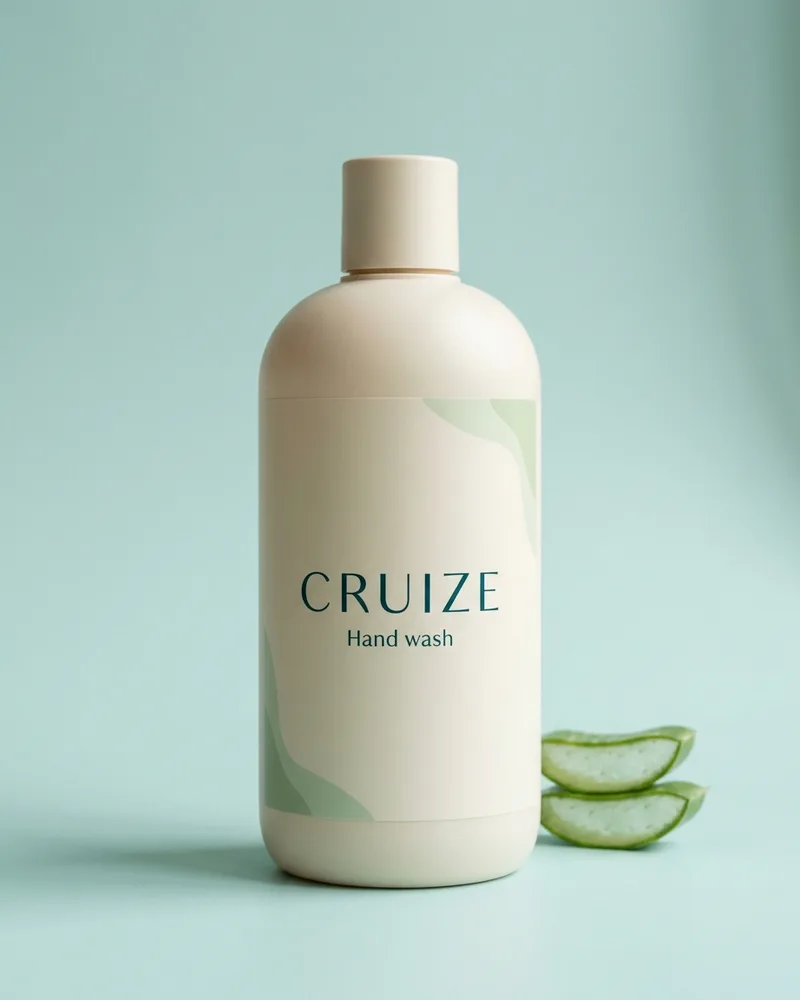 Illustrative pack for Hand Sanitiser 65% Alcohol, with a CRUIZE label. Not the real product or its packaging.