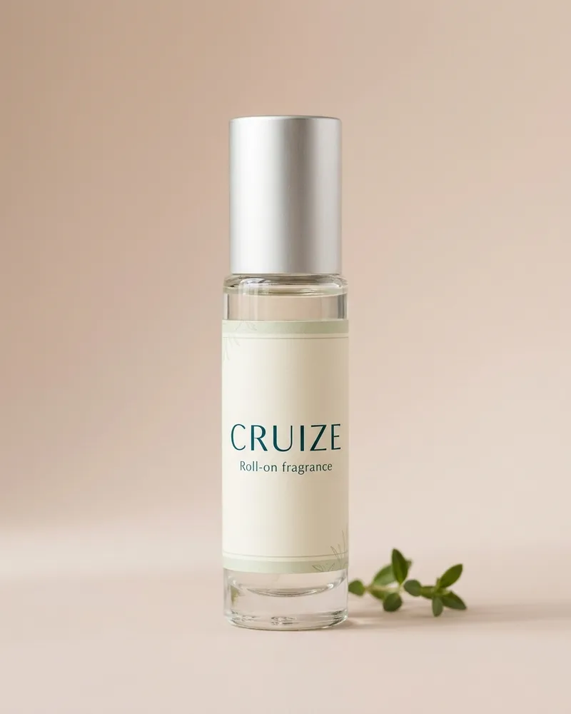 Illustrative pack for Roll-on Perfume Oil Grapefruit, with a CRUIZE label. Not the real product or its packaging.