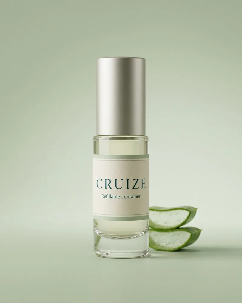 Illustrative pack for Perfume Pod Atom Atomiser, with a CRUIZE label. Not the real product or its packaging.