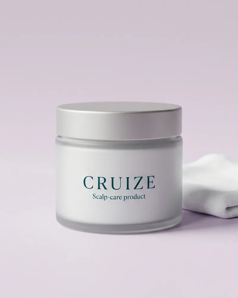 Illustrative pack for Scalp Scrub Exfoliating Anti Dandruff Scrub, with a CRUIZE label. Not the real product or its packaging.