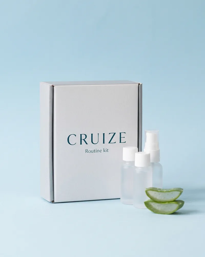 Illustrative pack for Radiance Routine, with a CRUIZE label. Not the real product or its packaging.