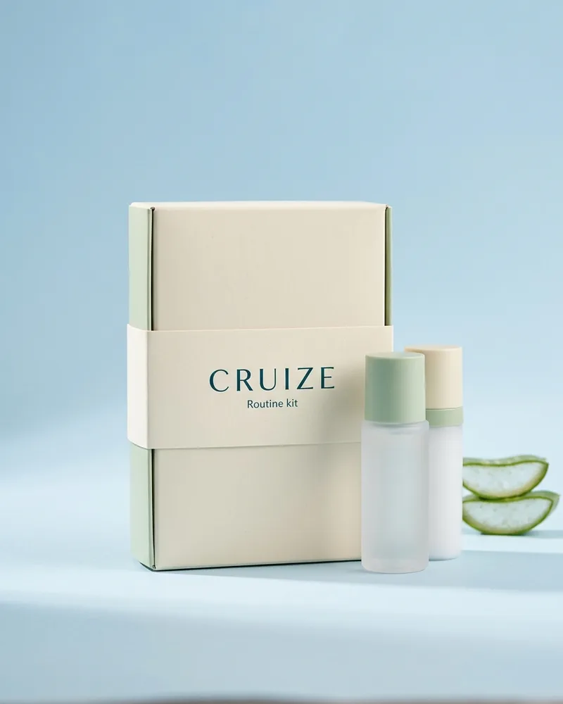 Illustrative pack for Healthy Skin Routine Mini Kit, Skin Type: Combination Oily, with a CRUIZE label. Not the real product or its packaging.