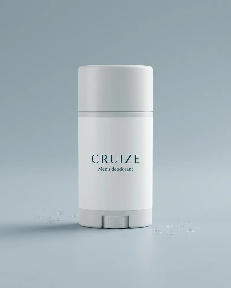 Illustrative pack for Homme Collection 24h Anti-Perspirant Spray Cedar Wood + Vitamin E Complex, with a CRUIZE label. Not the real product or its packaging.